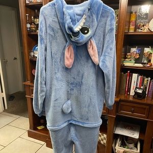 Stitch onesie size adult small or young teens in baby blue